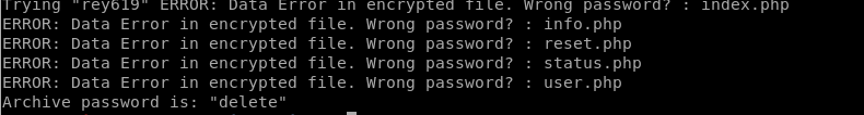 Backup PW Found